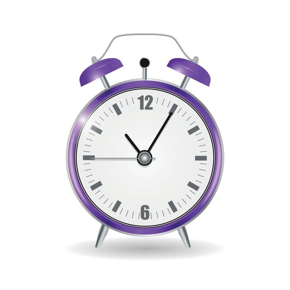 Ilustración de vector de reloj de alarma de reloj realista