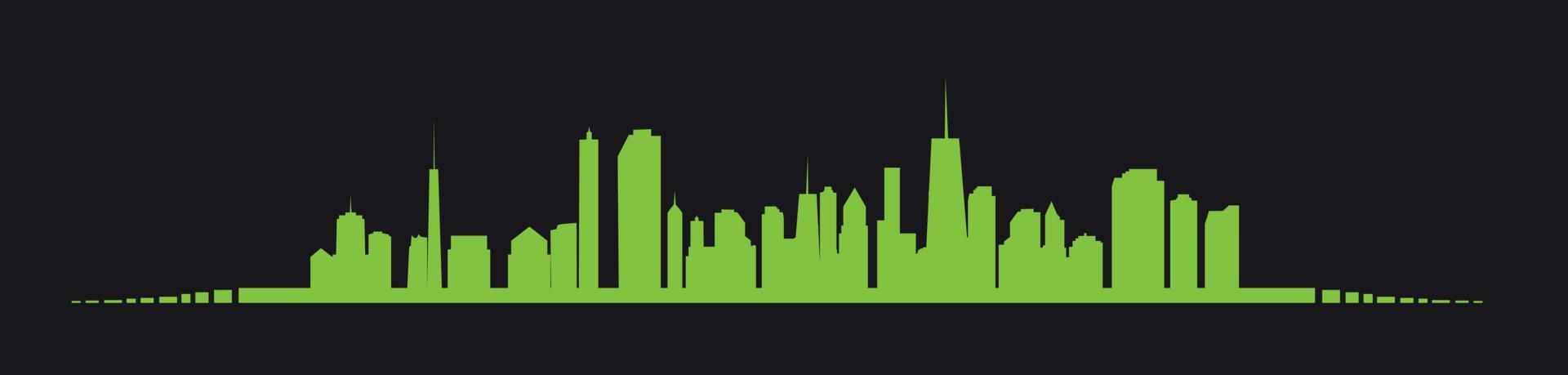 ilustración vectorial de la silueta de las ciudades vector