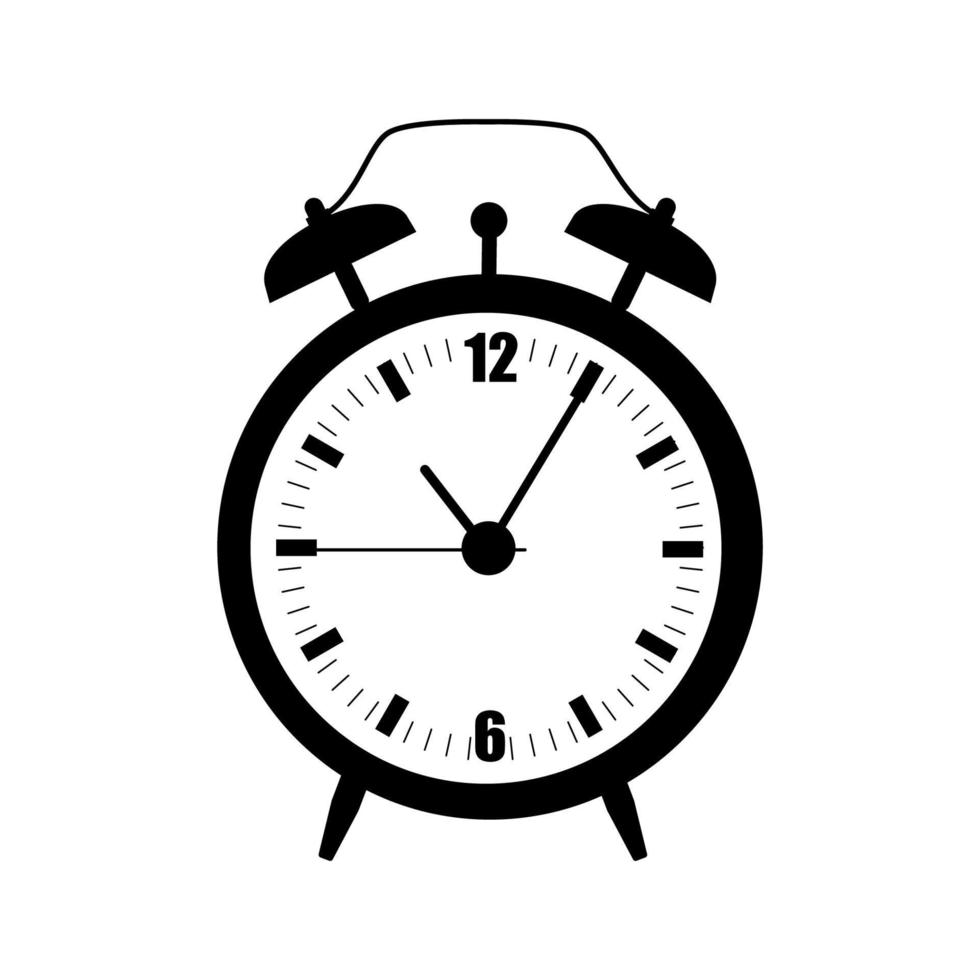 Ilustración de vector de icono de alarma de reloj