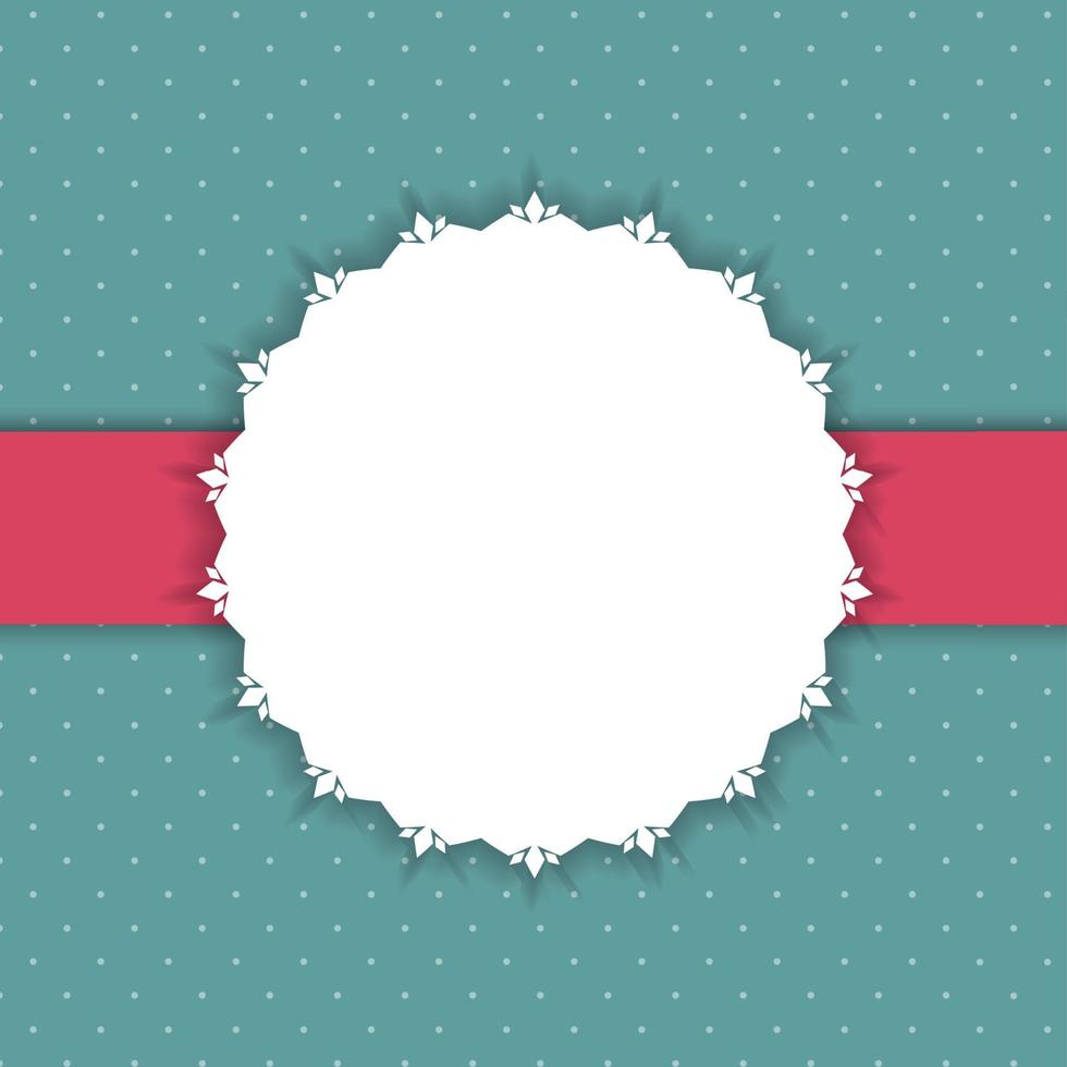 Retro Frame on Cute Background Vector Illustration