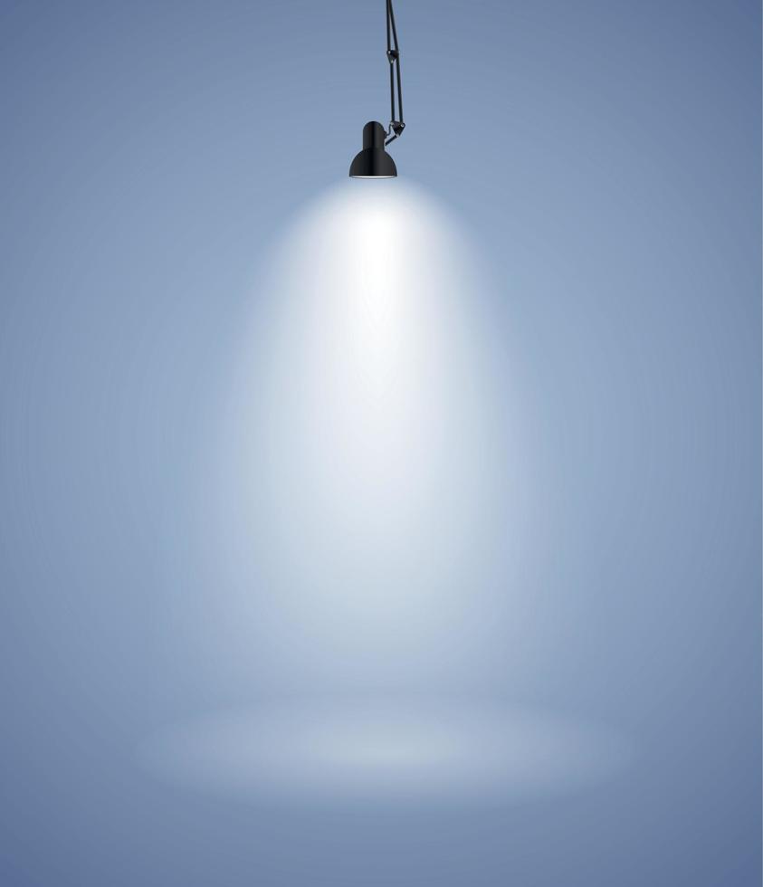 Background with Lighting Lamp. Empty Space for Your Text or Obje vector