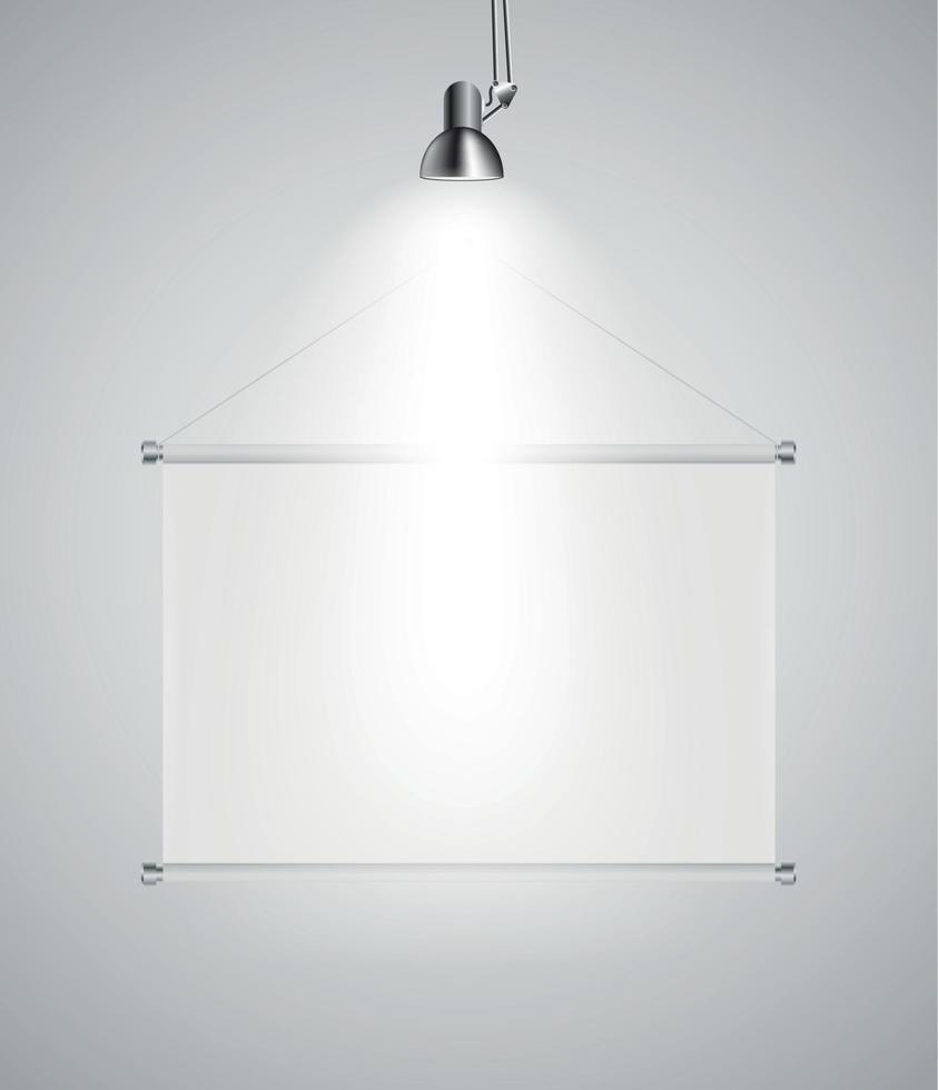 Background with Lighting Lamp. Empty Space for Your Text or Obje vector