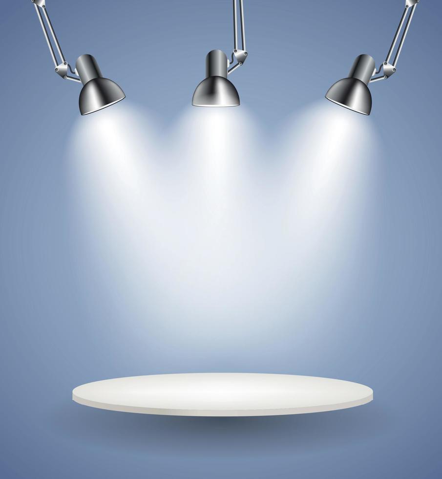 Background with Lighting Lamp. Empty Space for Your Text or Obje vector