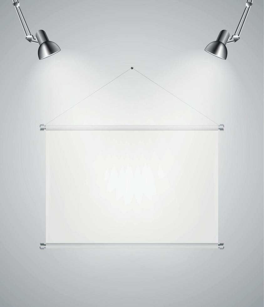 Background with Lighting Lamp. Empty Space for Your Text or Obje vector