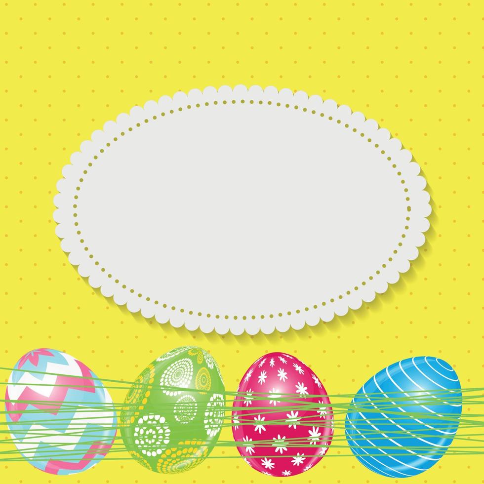 Beautiful Easter Egg Background Vector Illustration