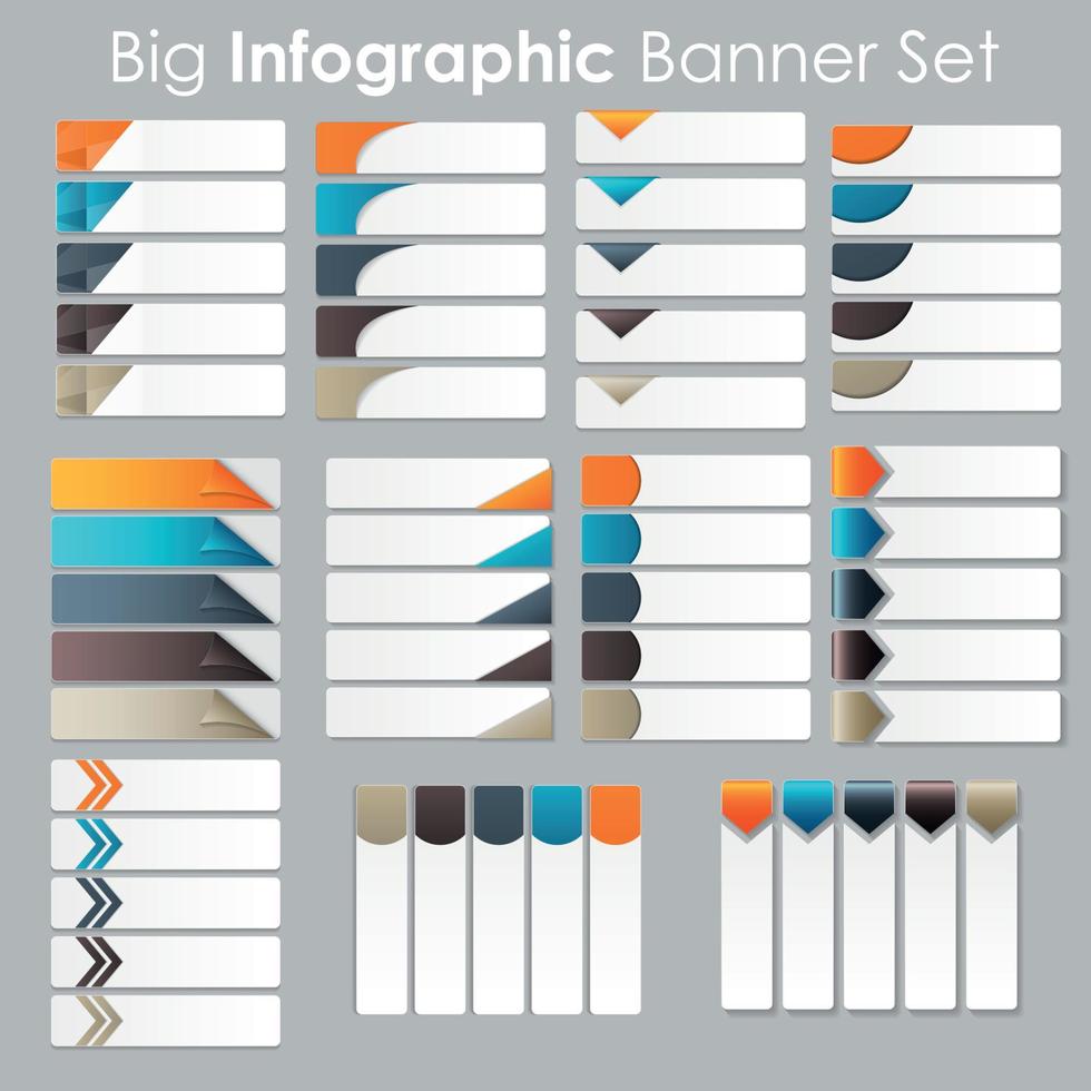 Big Set of Infographic Banner Templates for Your Business Vector