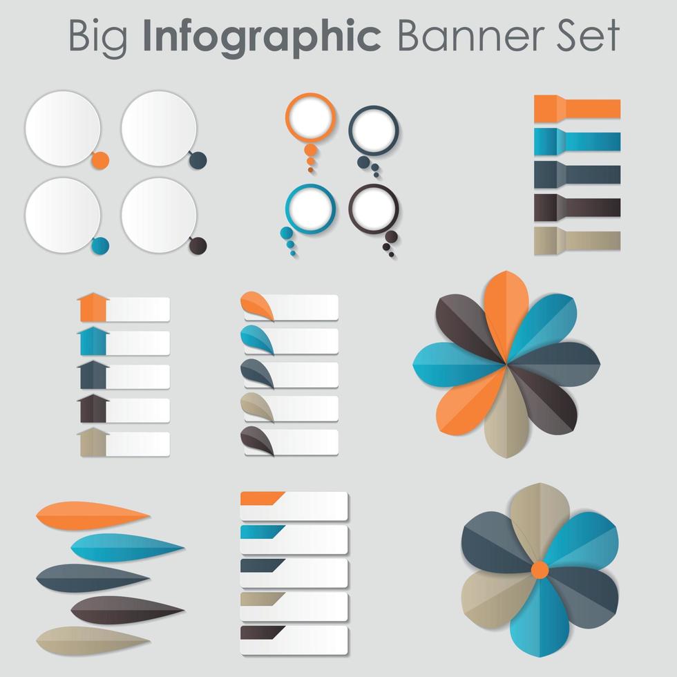 Big Set of Infographic Banner Templates for Your Business Vector