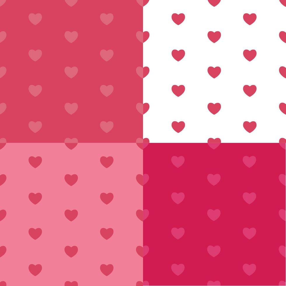 Happy Valentines Day Seamless Pattern Background with Heart. Vec vector