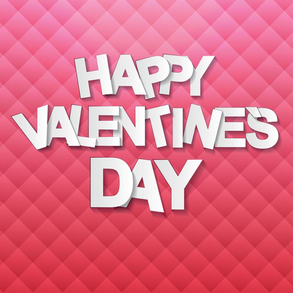 Happy Valentines Day Card. Vector Illustration