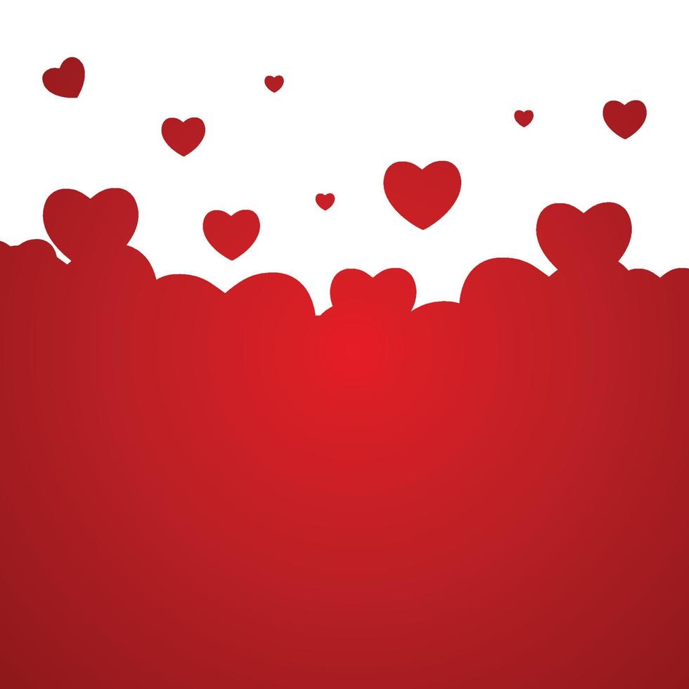Happy Valentines Day Card with Heart. Vector Illustration