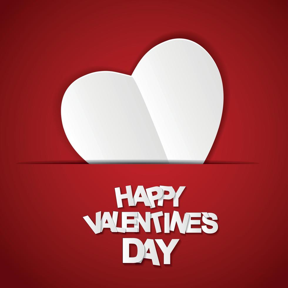 Happy Valentines Day Card. Vector Illustration