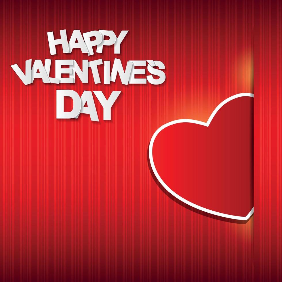 Happy Valentines Day Card. Vector Illustration