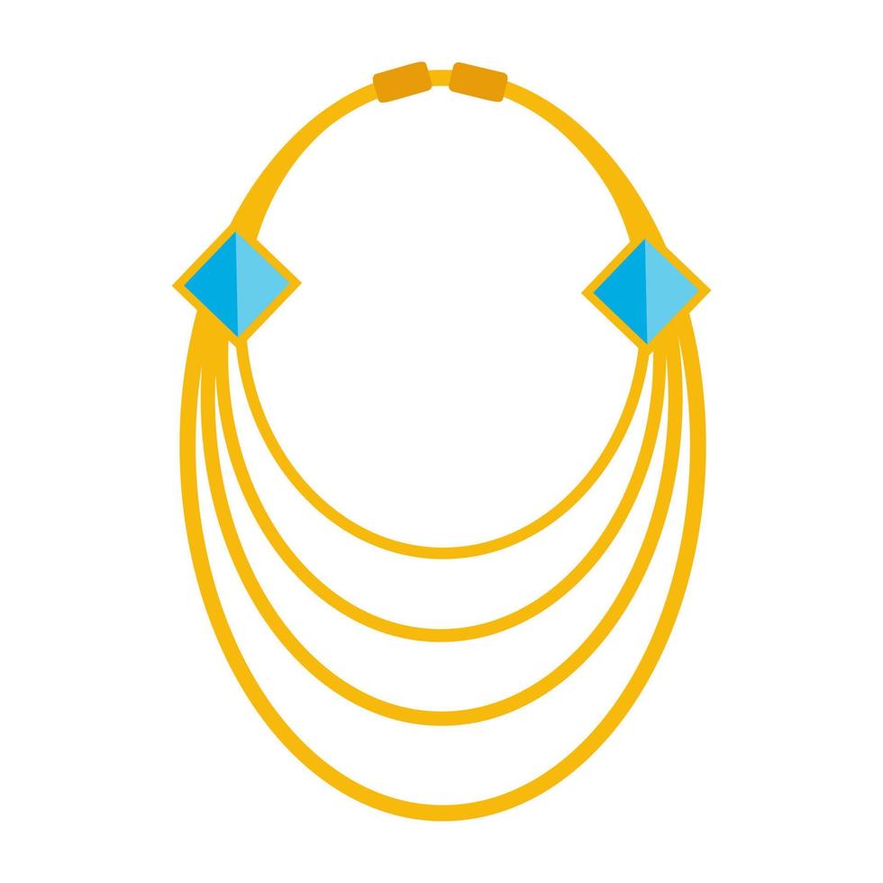 Gold Necklace Concepts vector