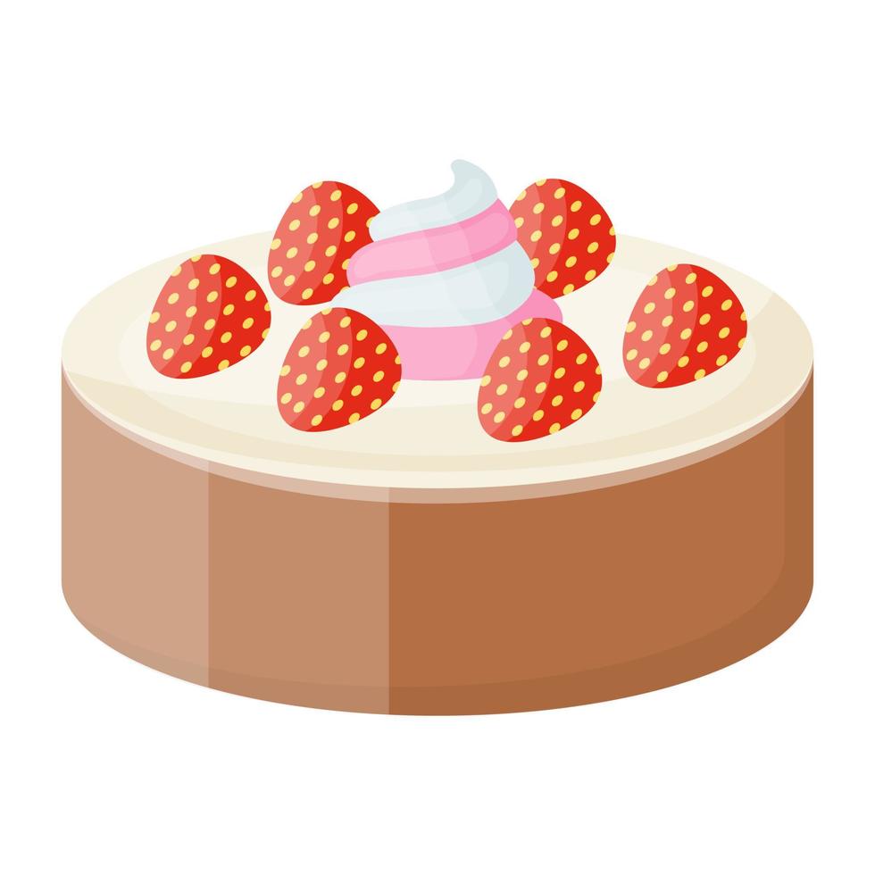 Strawberry Chocolate Cake vector
