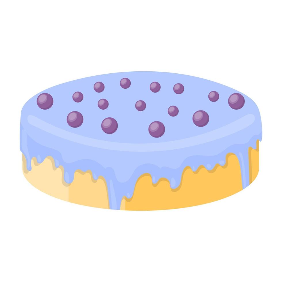 conceptos de tarta de queso de arándanos vector