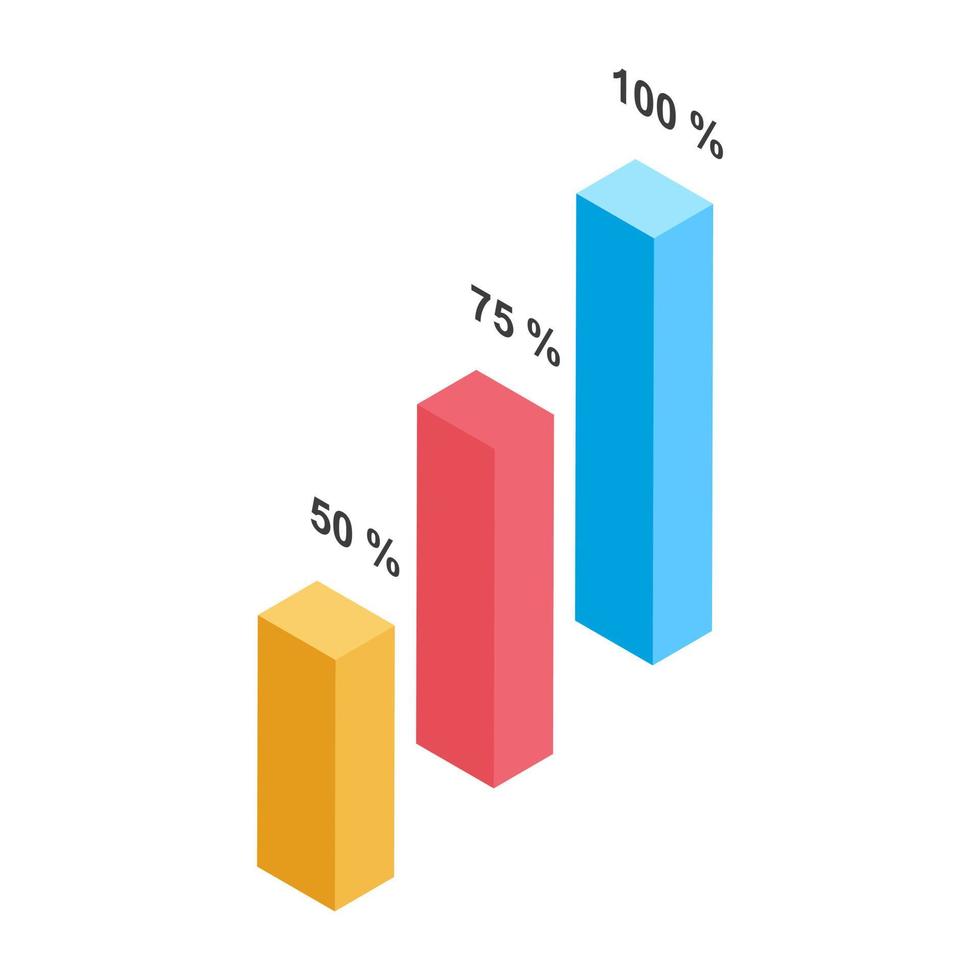 conceptos de gráfico de barras vector