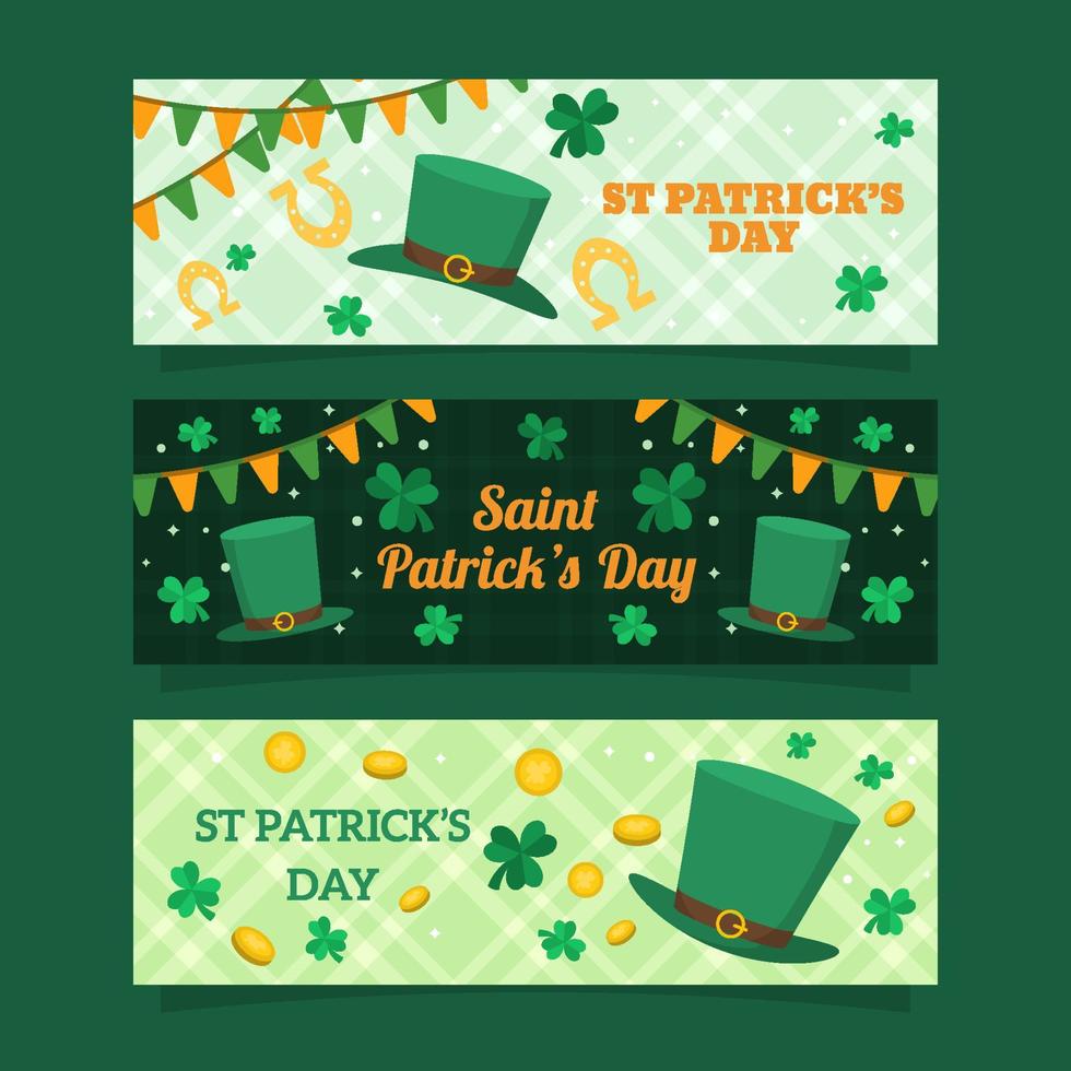 colección de pancartas del día de san patricio vector