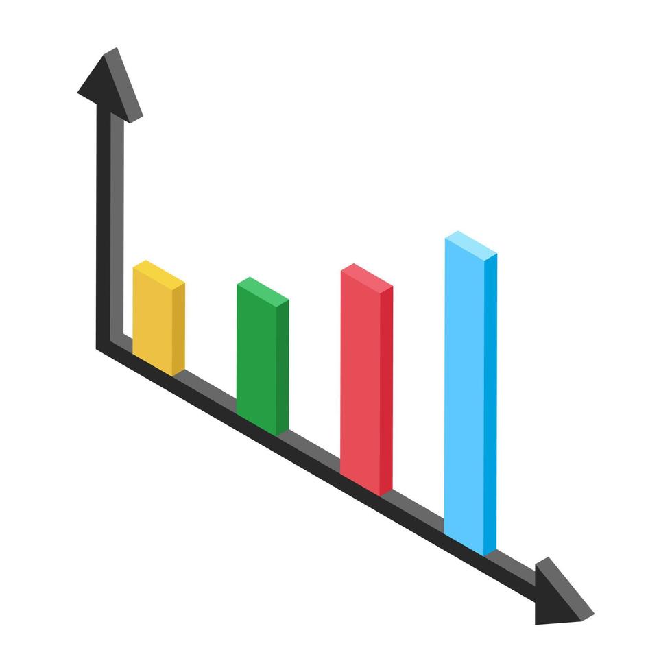 conceptos de gráfico de barras vector