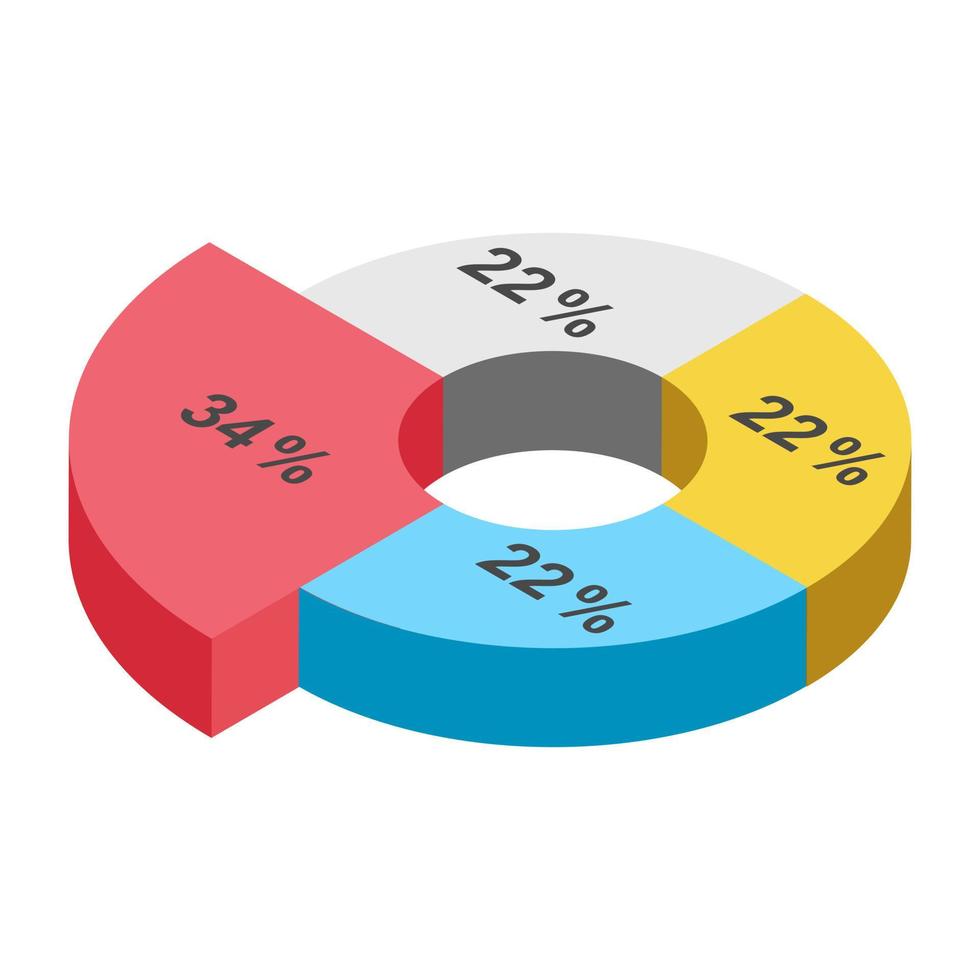 Doughnut Chart Concepts vector