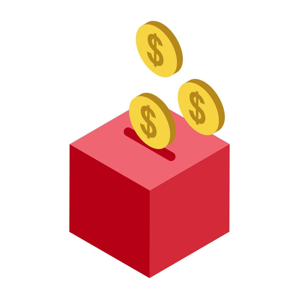 Coin Box Concepts vector