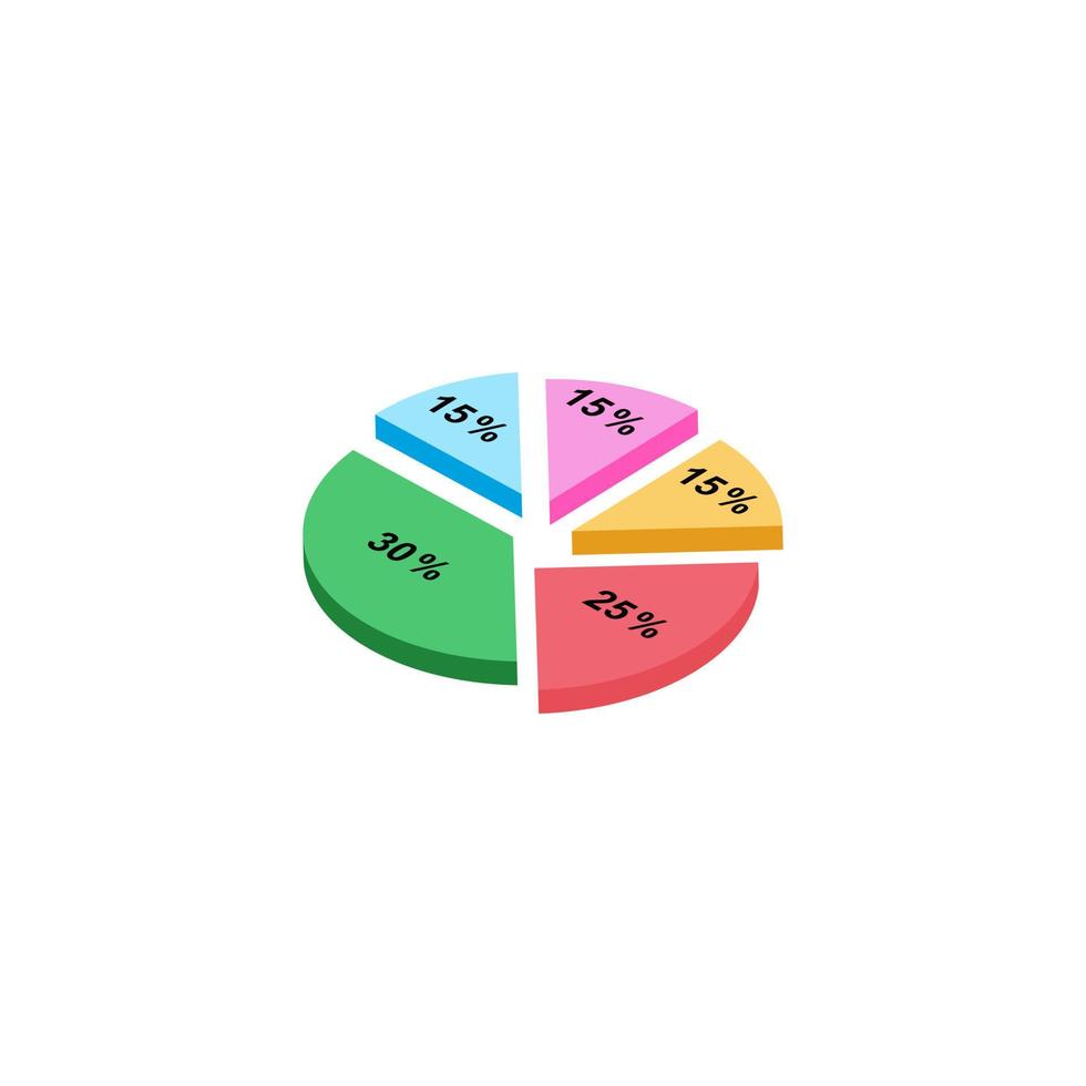 Trendy Pie Chart vector