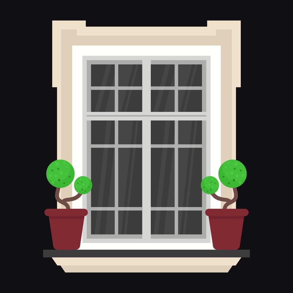 conceptos de ventanas exteriores vector
