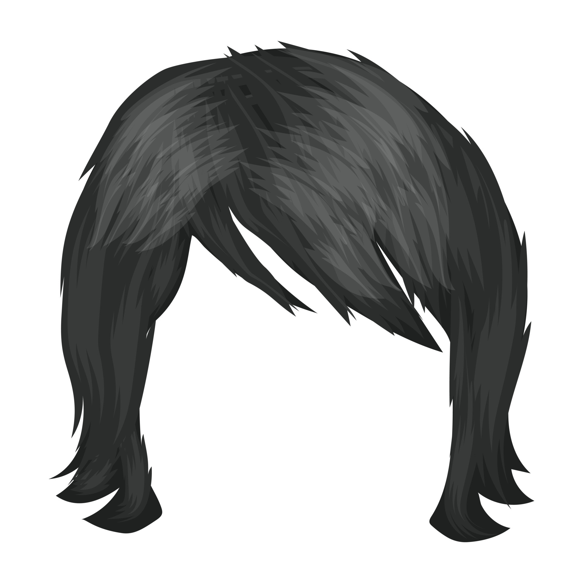 Transparent Emo Hair Clipart HD phone wallpaper