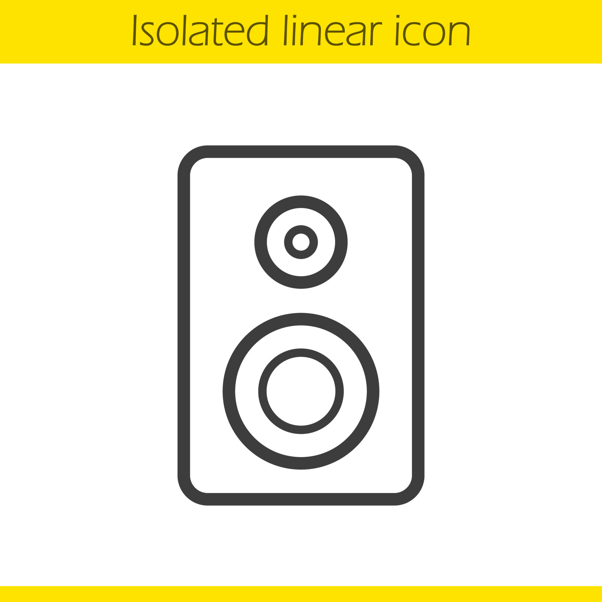 Speaker linear icon. Electronic studio equipment thin line illustration