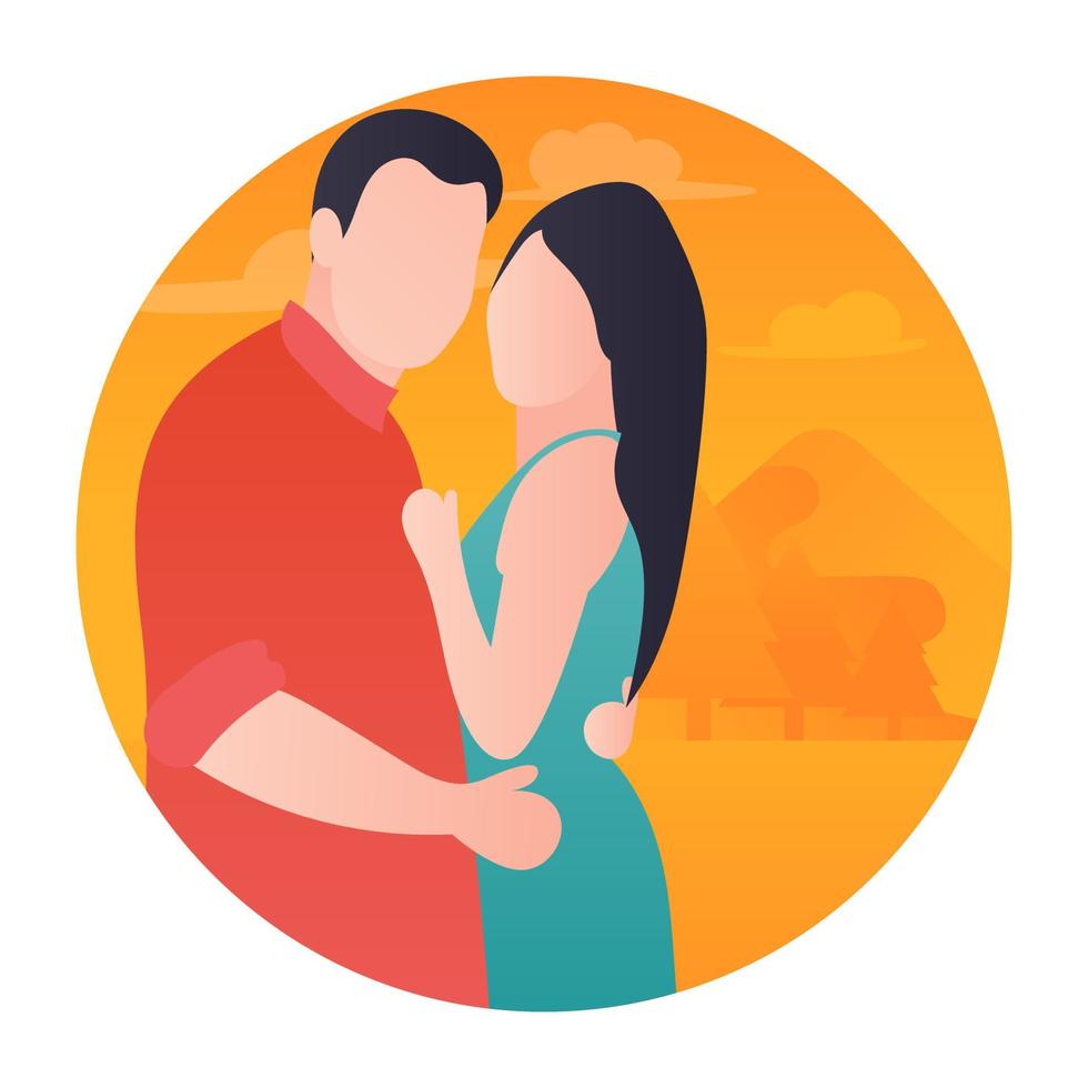 Trendy Couple Concepts vector