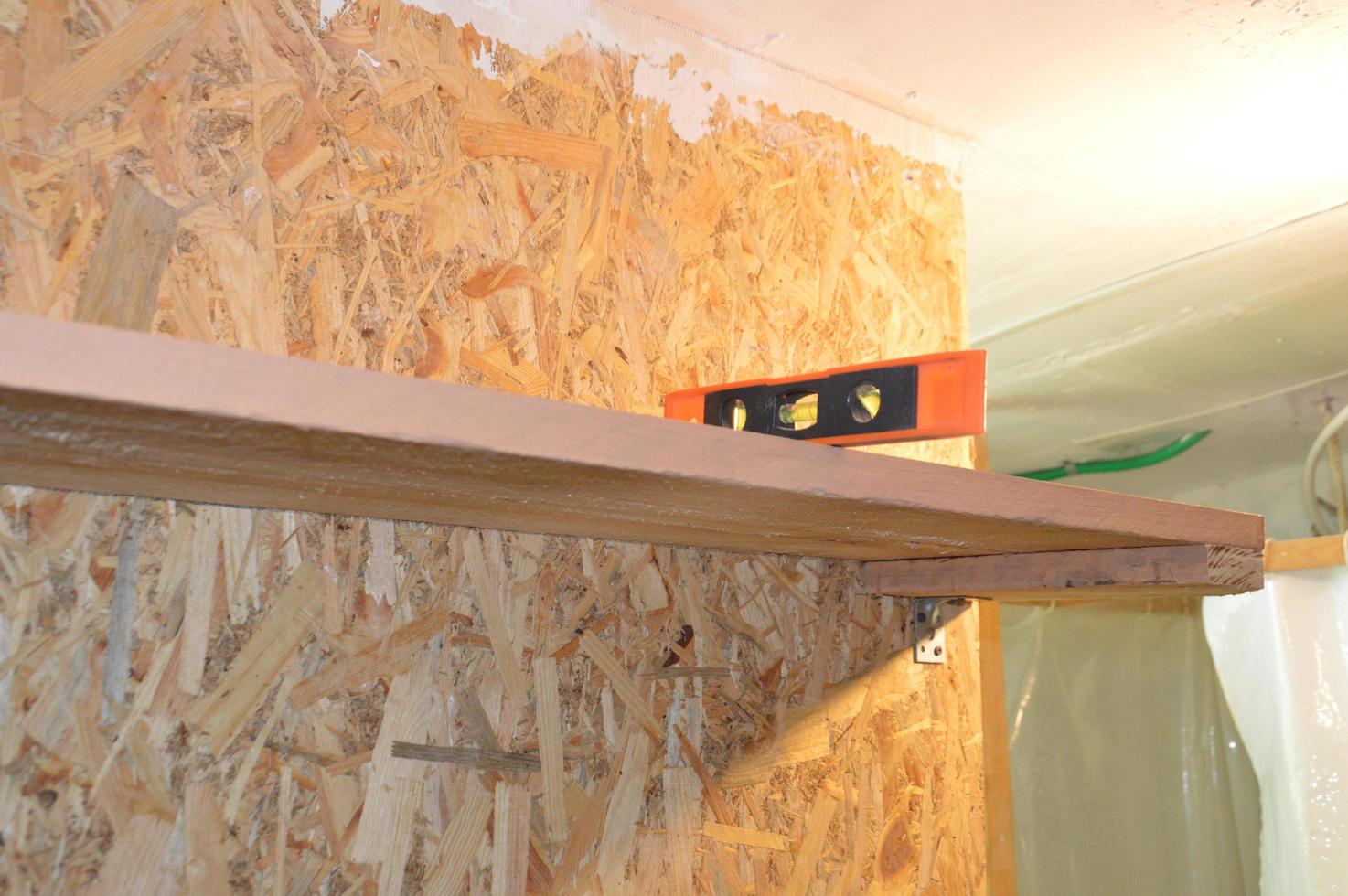 Making a wooden shelf with your own hands photo