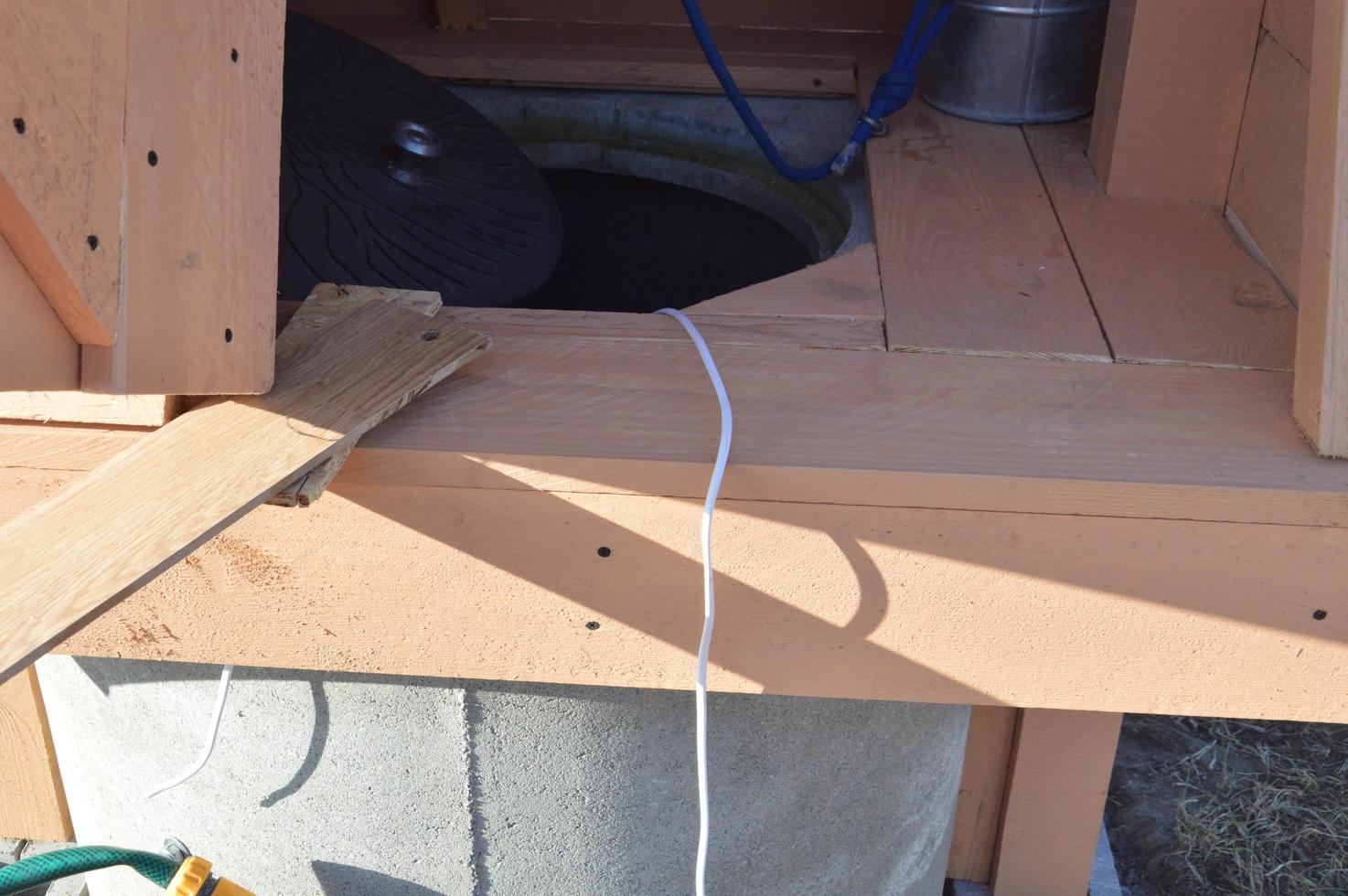 The work of an electrician to conduct electric light in offices and apartments photo