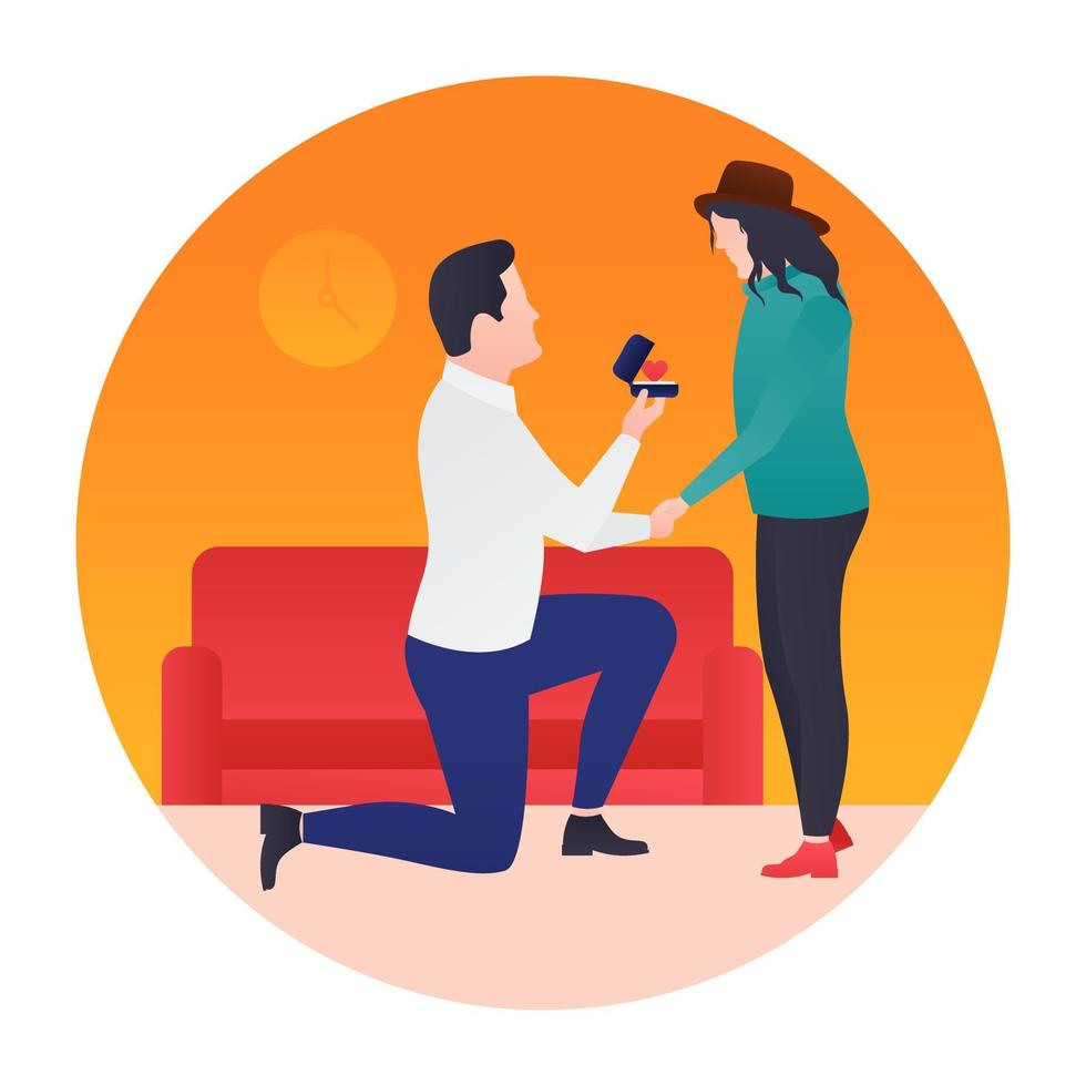 Wedding Proposal Concepts 4636321 Vector Art at Vecteezy