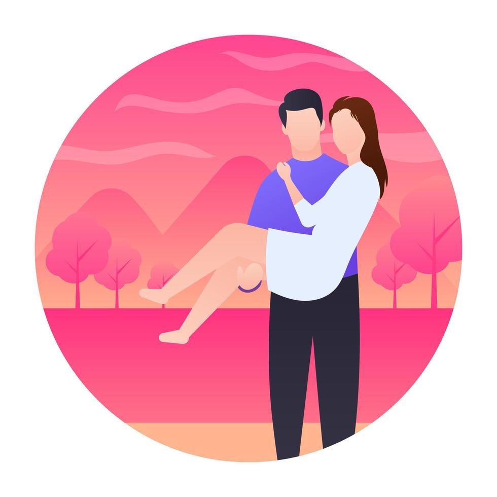 Trendy Lovers Concepts vector