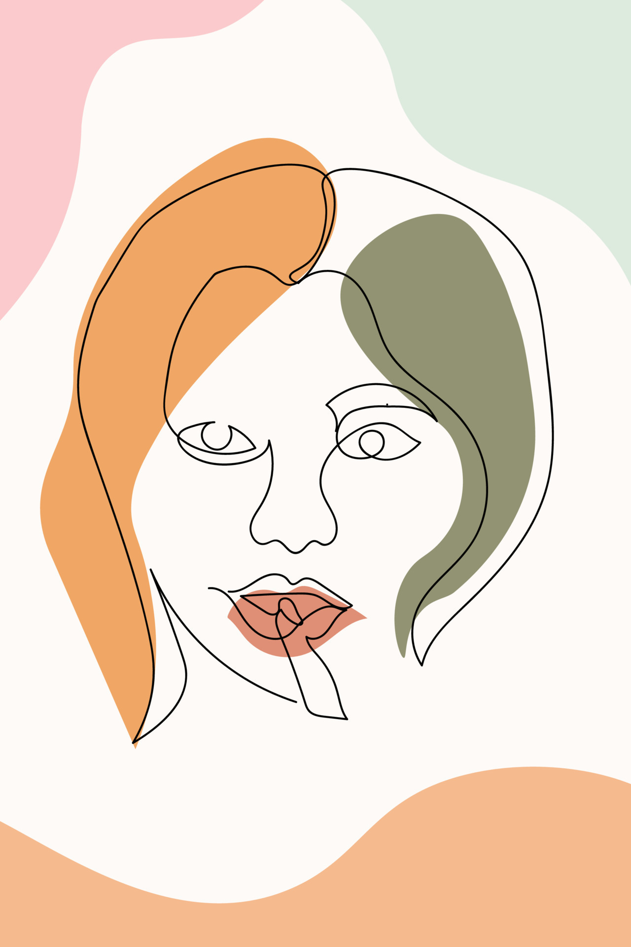 Woman Minimalist Abstract One Line Art vector 4636634 Vector Art at Vecteezy
