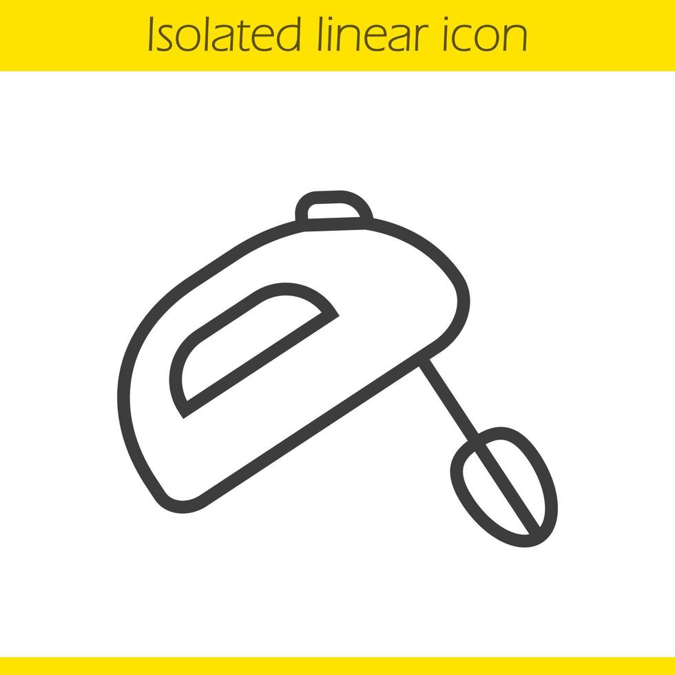 Hand mixer linear icon. Thin line illustration. Contour symbol. Vector isolated outline drawing