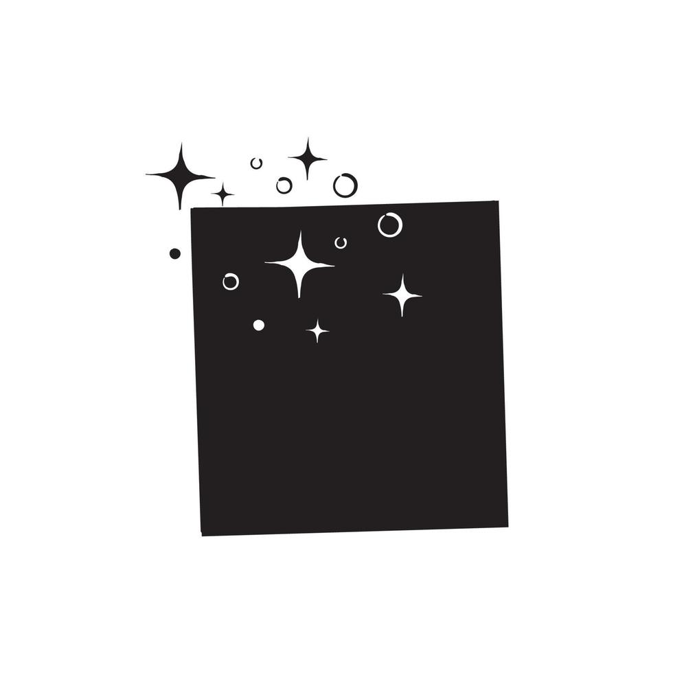 hand drawn clean surface icon, easy cleaning, thin line symbol on white background in doodle vector