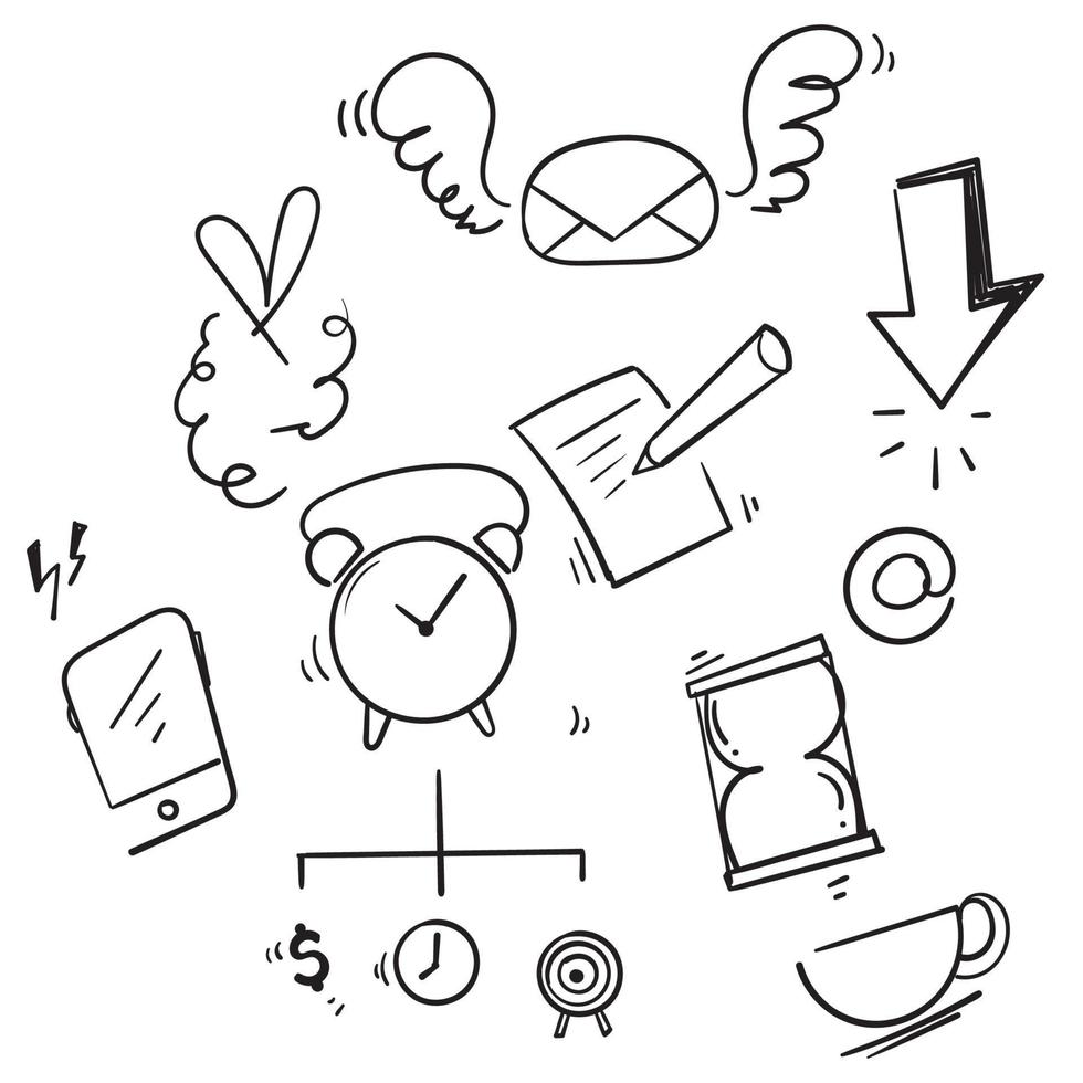 dibujado a mano doodle icono de ilustración de elemento de infografía de negocios vector