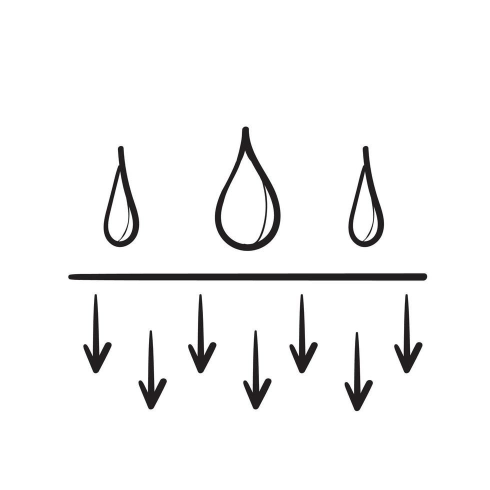 hand drawn Moisture cream line icon. symbol for Skincare illustration, sign for cosmetics packaging. doodle style vector