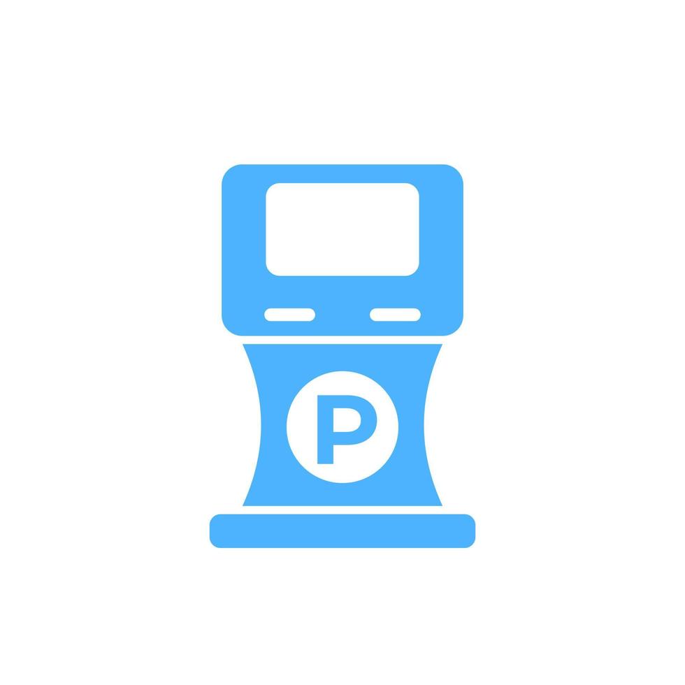 parking machine icon on white vector