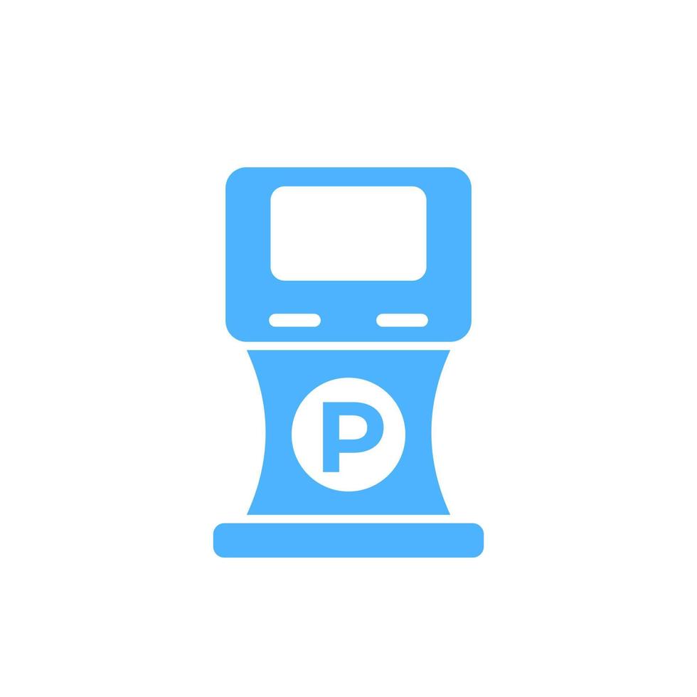 parking machine icon on white vector