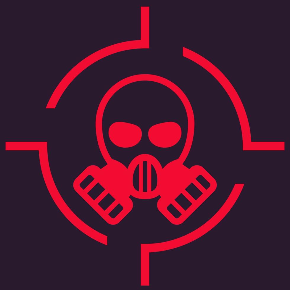 gas mask icon, vector sign