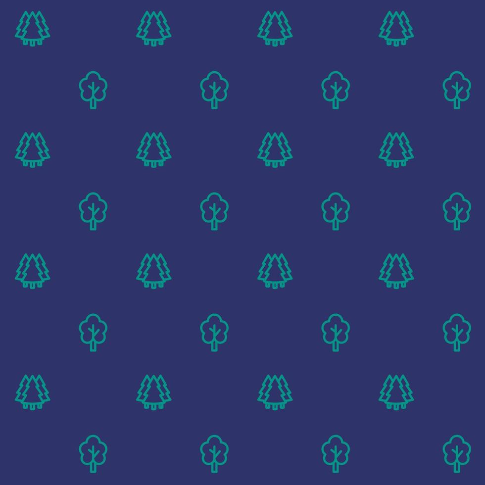trees pattern, seamless vector background