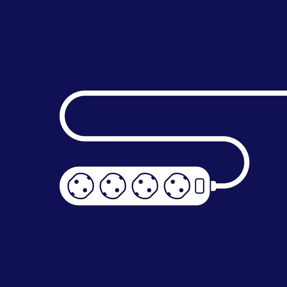 power strip, extension cord vector