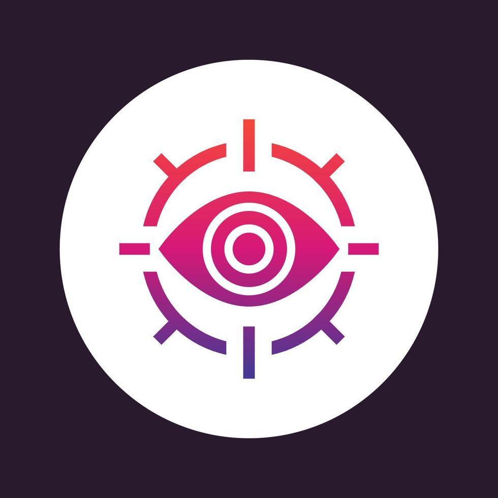 retina scan icon, eye scanner vector