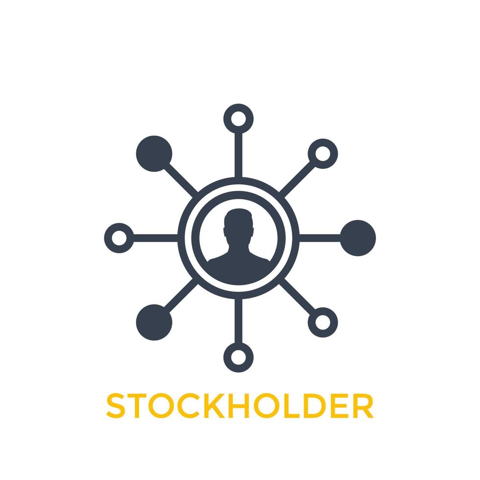 stockholder icon isolated on white vector