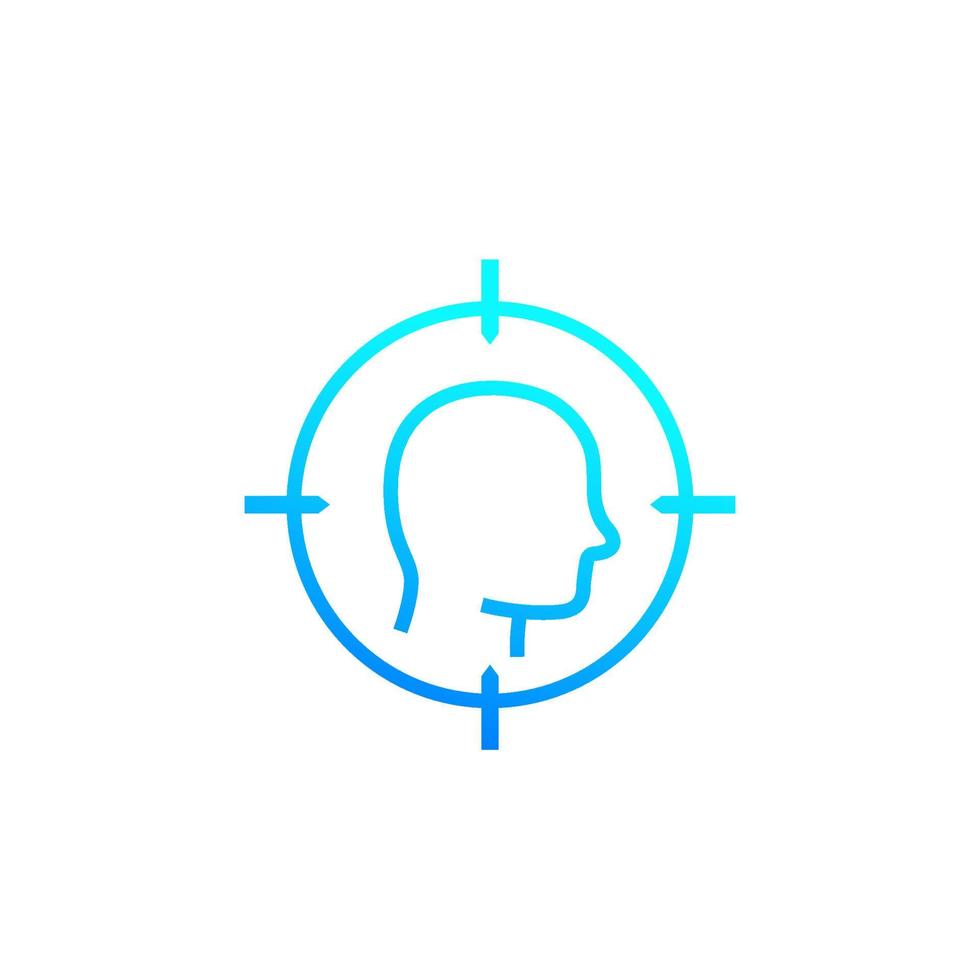 target audience icon on white, vector