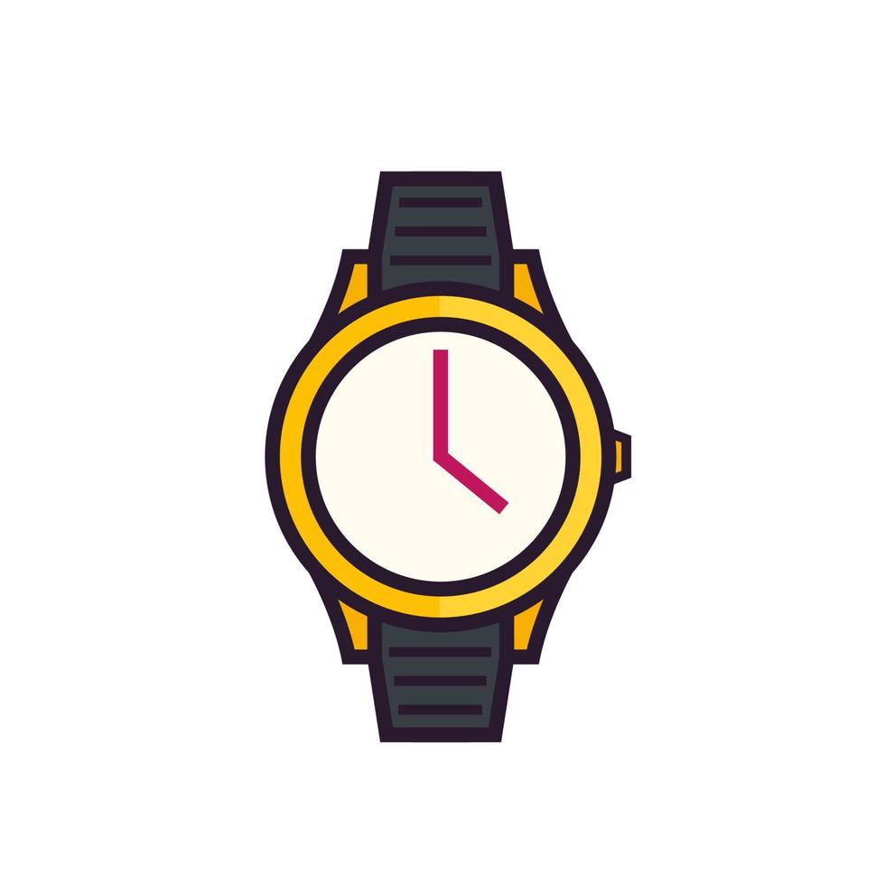 icono de reloj en blanco vector