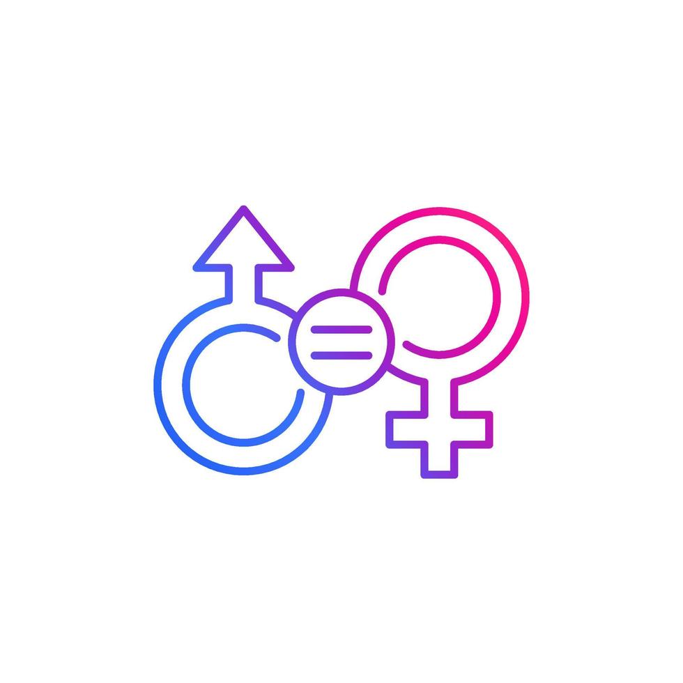 gender equality and equal rights line icon vector