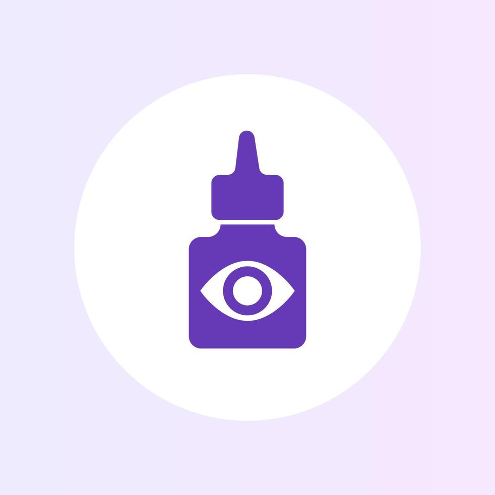 Eye drops bottle icon, vector