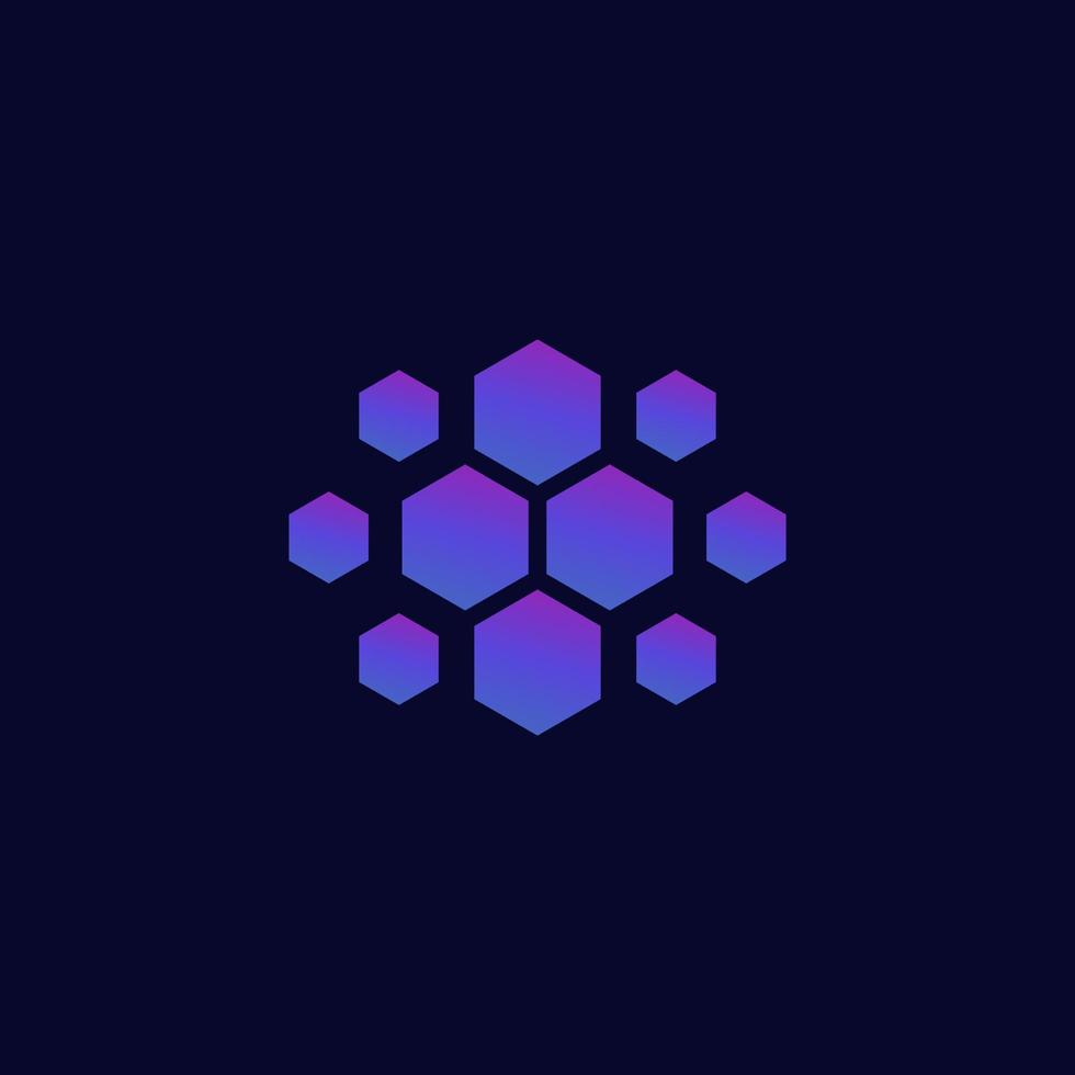 nano materials or nanoparticles vector icon